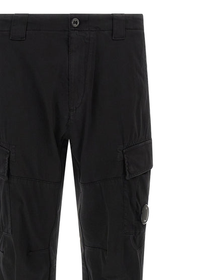 Black Cotton Cargo Pants