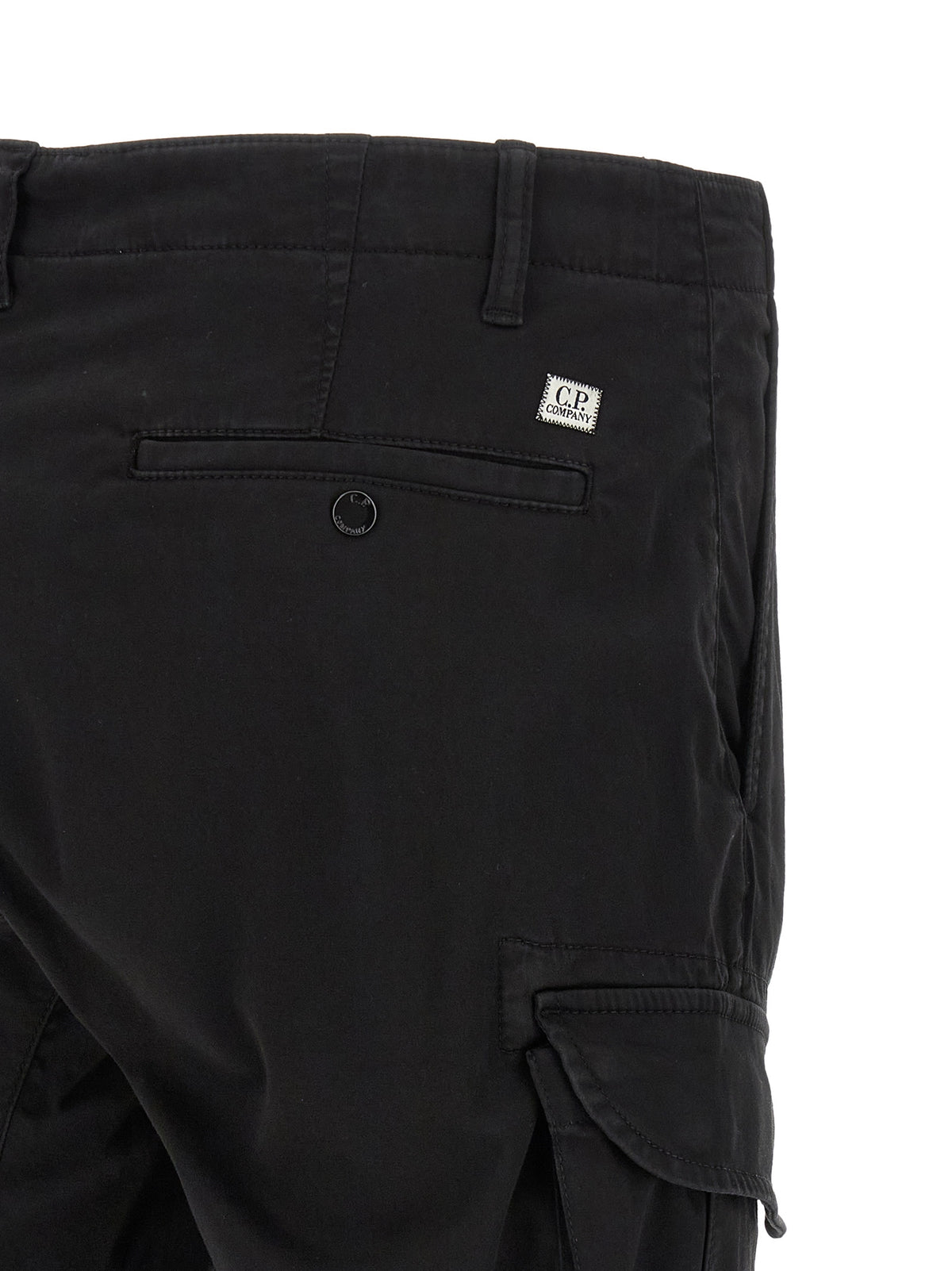 Black Cotton Cargo Pants