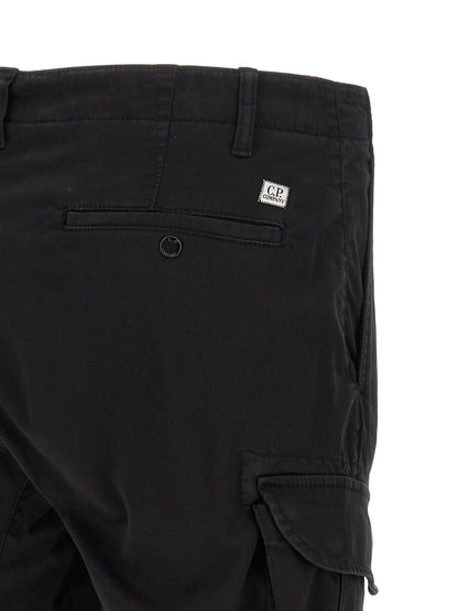 Black Cotton Cargo Pants