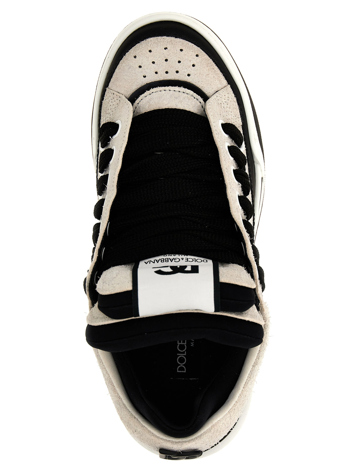 Bicolor Leather Athletic Sneakers