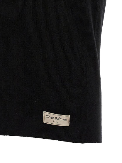 Black Merino Wool Polo Shirt