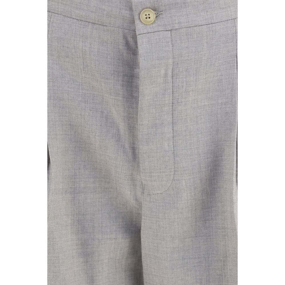 Gray Wool Oves Aries Casual Pants