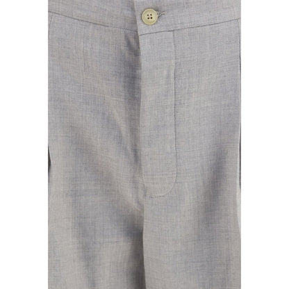 Gray Wool Oves Aries Casual Pants