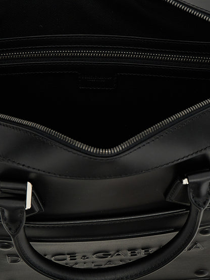 Black Lamb Leather Tote Bag