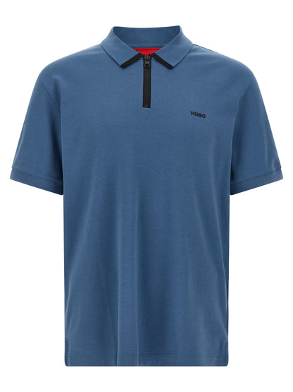Blue Cotton Polo Shirt