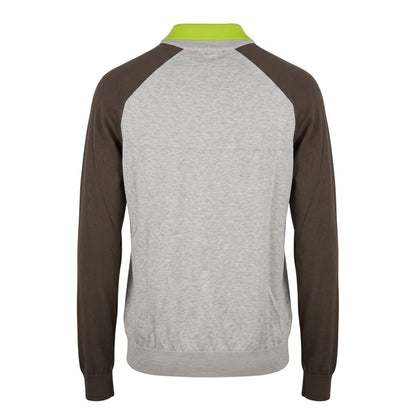 Grey Cotton Men's Sweater