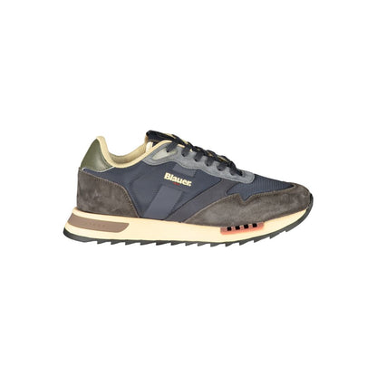 Blue Polyurethane Men's Sneaker