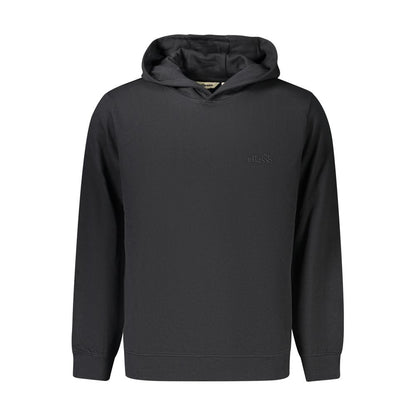 Black Cotton Men Sweatshirt