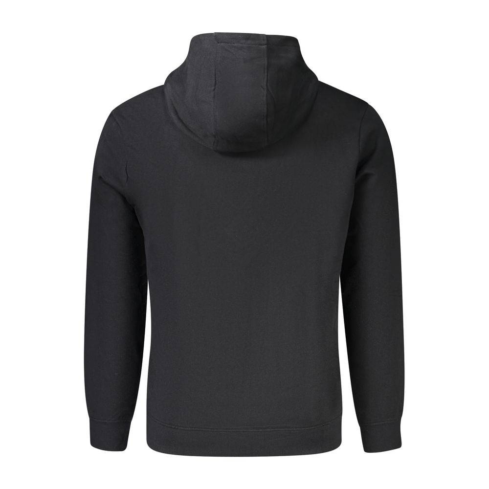 Black Cotton Men Sweatshirt