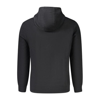 Black Cotton Men Sweatshirt