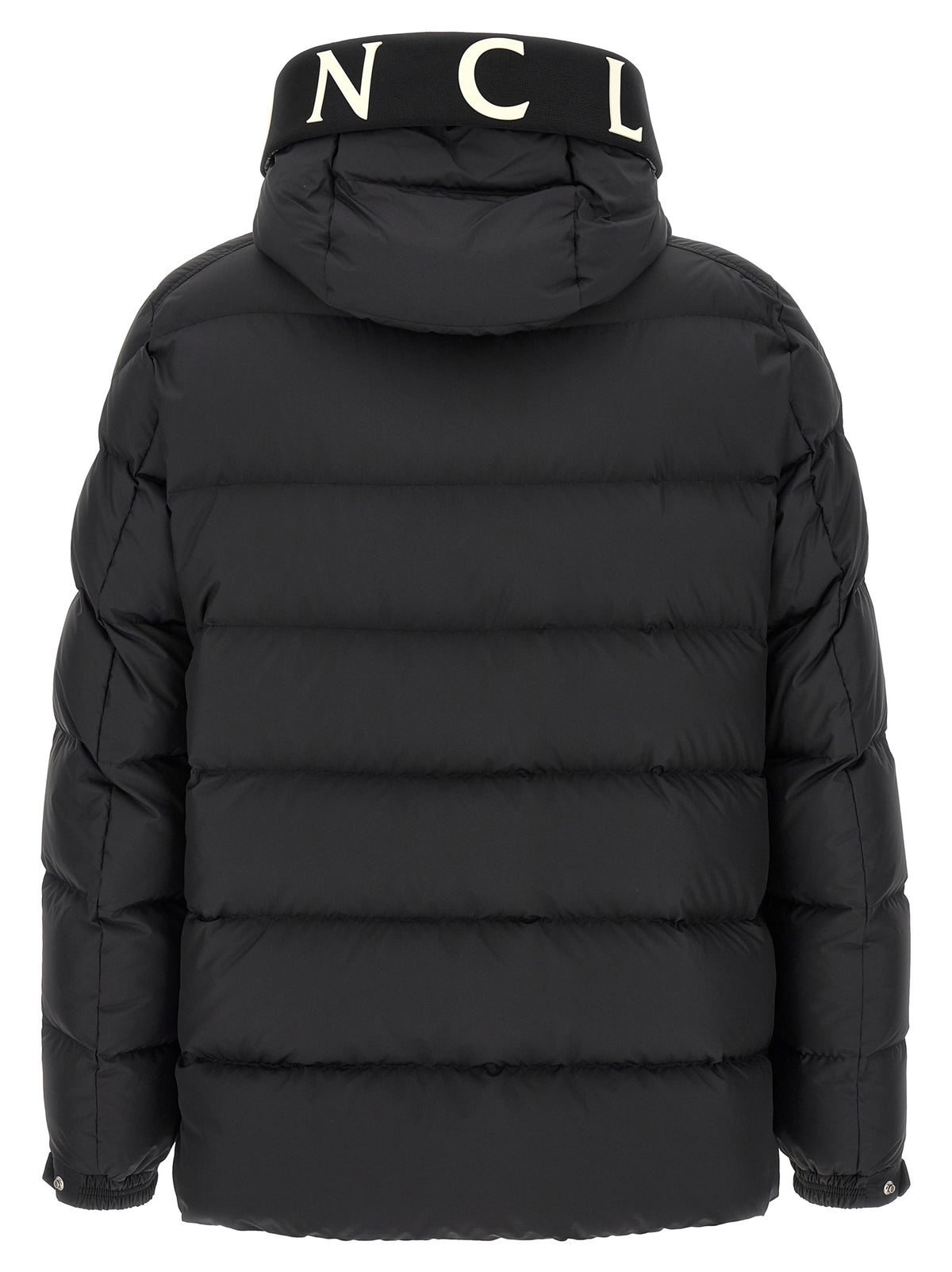 Black Polyester Full-Length Jacket