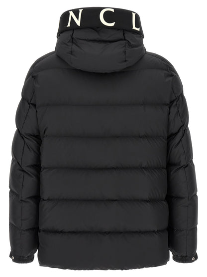 Black Polyester Full-Length Jacket