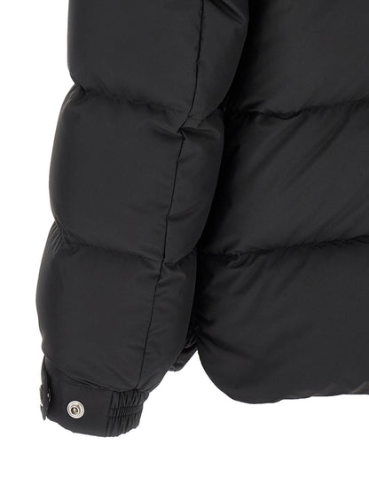 Black Polyester Full-Length Jacket
