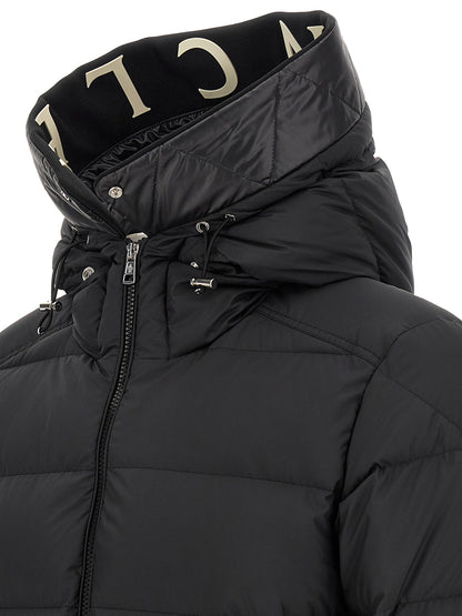 Black Polyester Full-Length Jacket