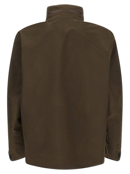 Brown Nylon Shell Jacket