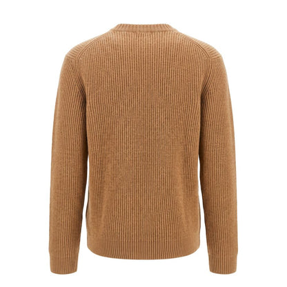 Brown Wool Men Sweater