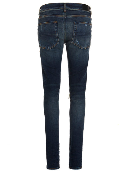Blue Cotton Skinny Jeans