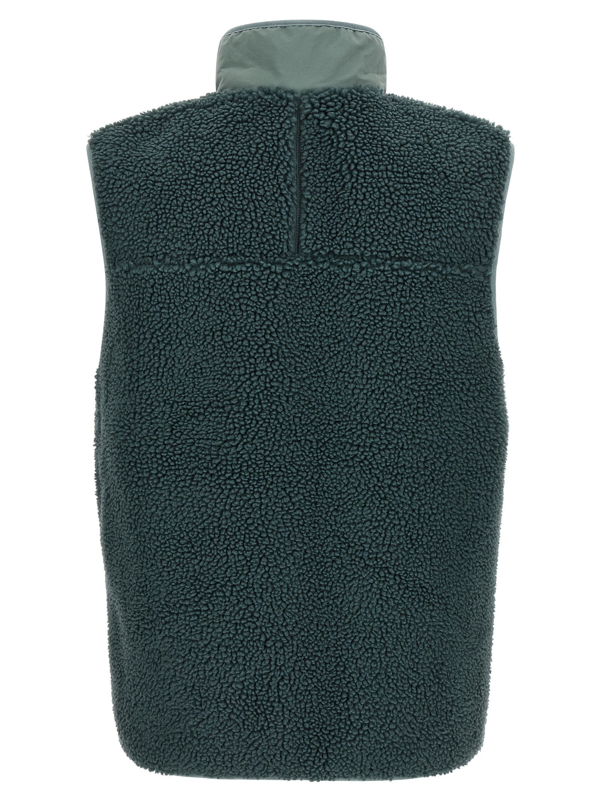 Blue Polyester Sleeveless Jacket