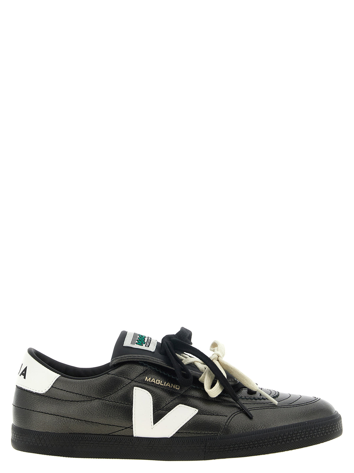 Black Calfskin Low Top Sneakers