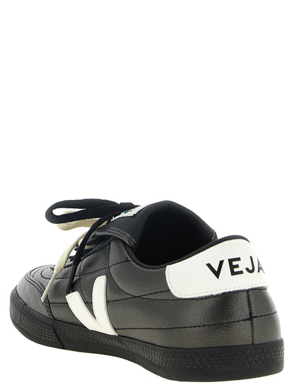 Black Calfskin Low Top Sneakers