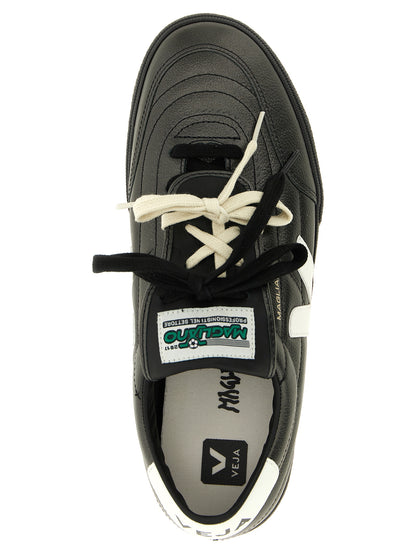 Black Calfskin Low Top Sneakers