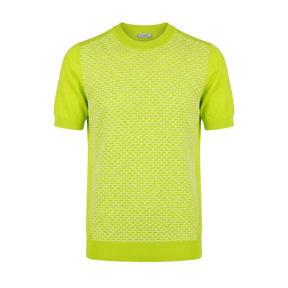 Green Cotton Men Sweater