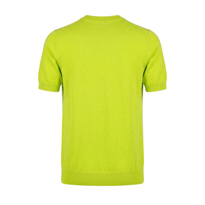 Green Cotton Men Sweater