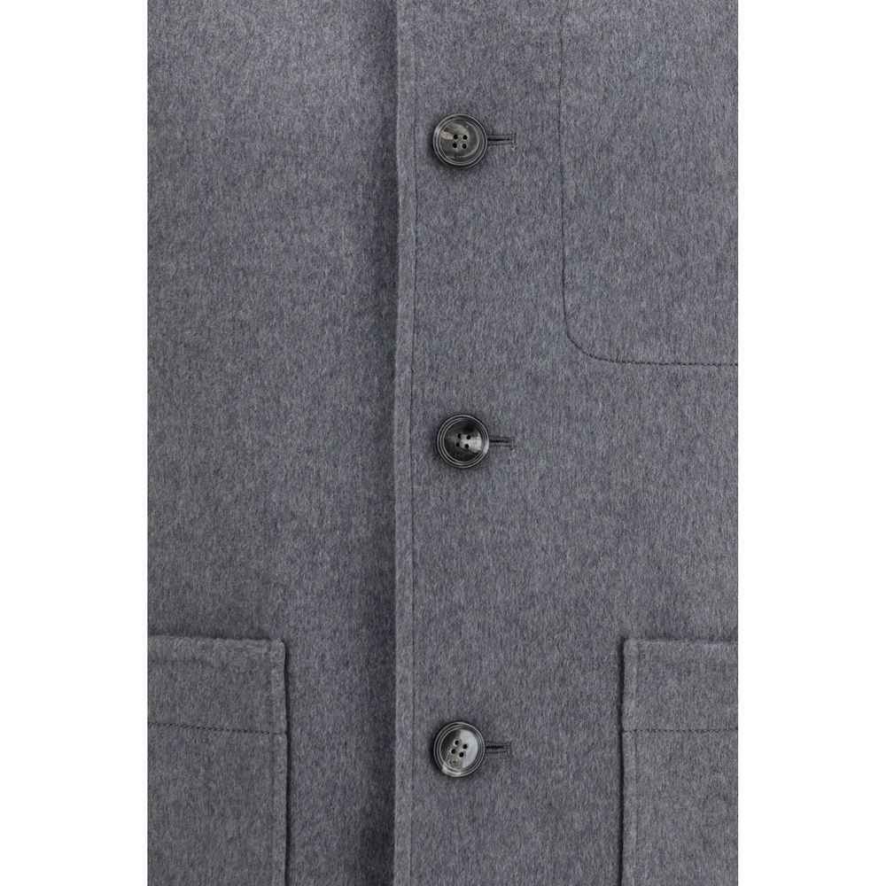 Gray Wool Oves Aries Full-Length Jacket