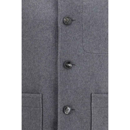 Gray Wool Oves Aries Full-Length Jacket