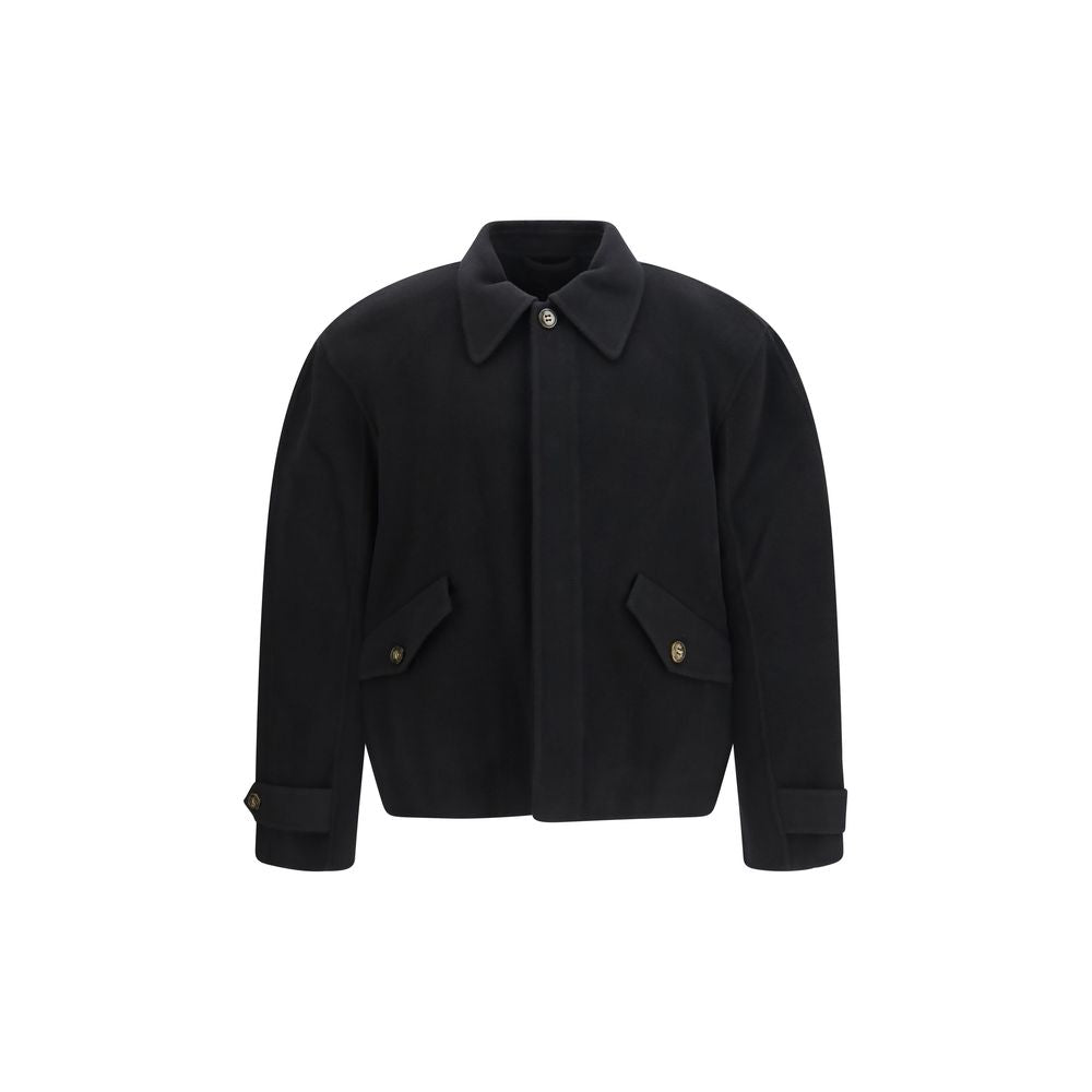 Black Wool Oves Aries Full-Length Jacket