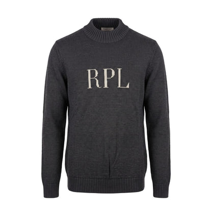 Grey Wool Men Sweater