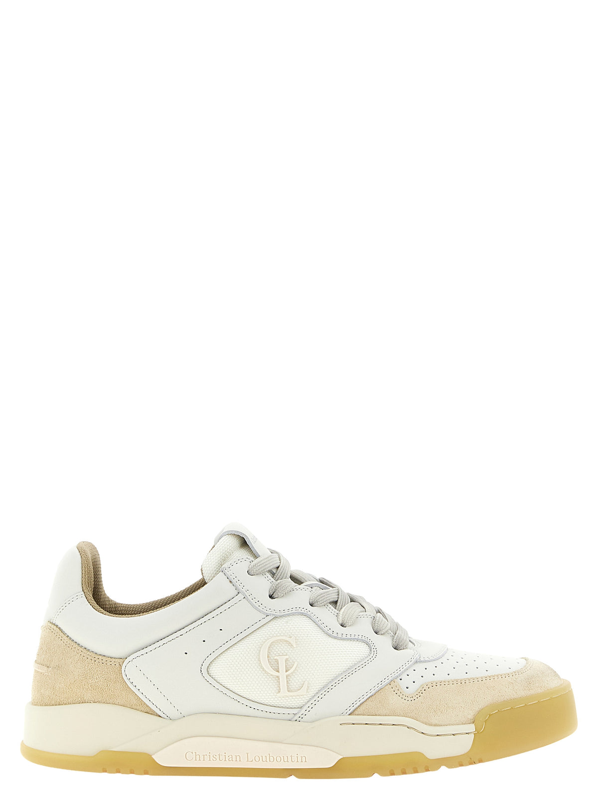 Beige Calfskin Low Top Sneakers
