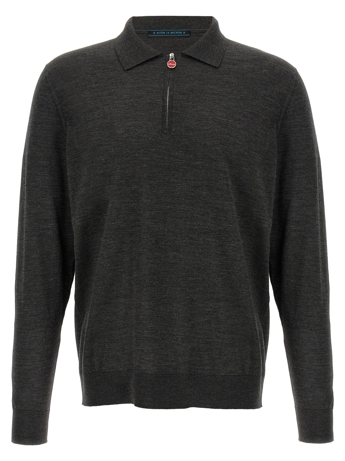 Gray Wool Polo Shirt