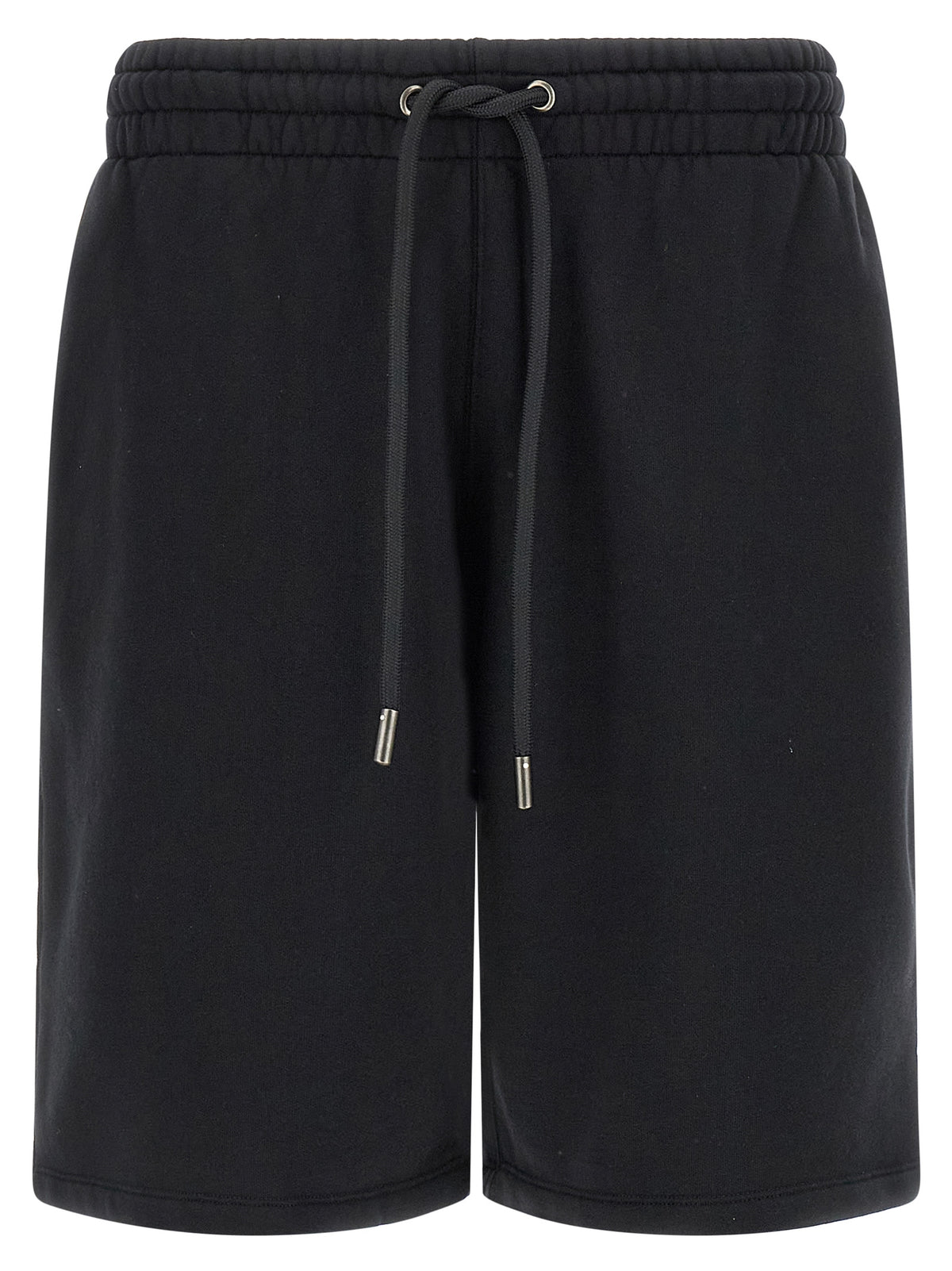 Black Cotton Bermuda Shorts