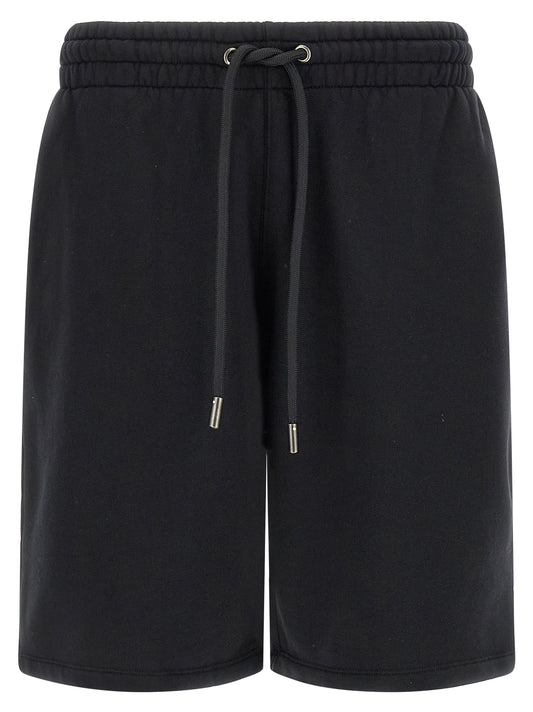 Black Cotton Bermuda Shorts
