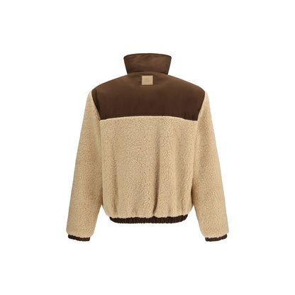 Beige Polyester Full-Length Jacket