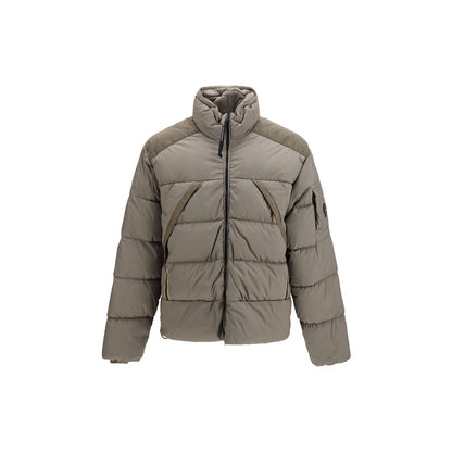 Gray Polyamide Full-Length Jacket