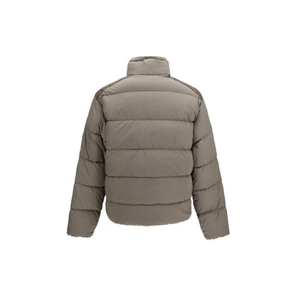 Gray Polyamide Full-Length Jacket
