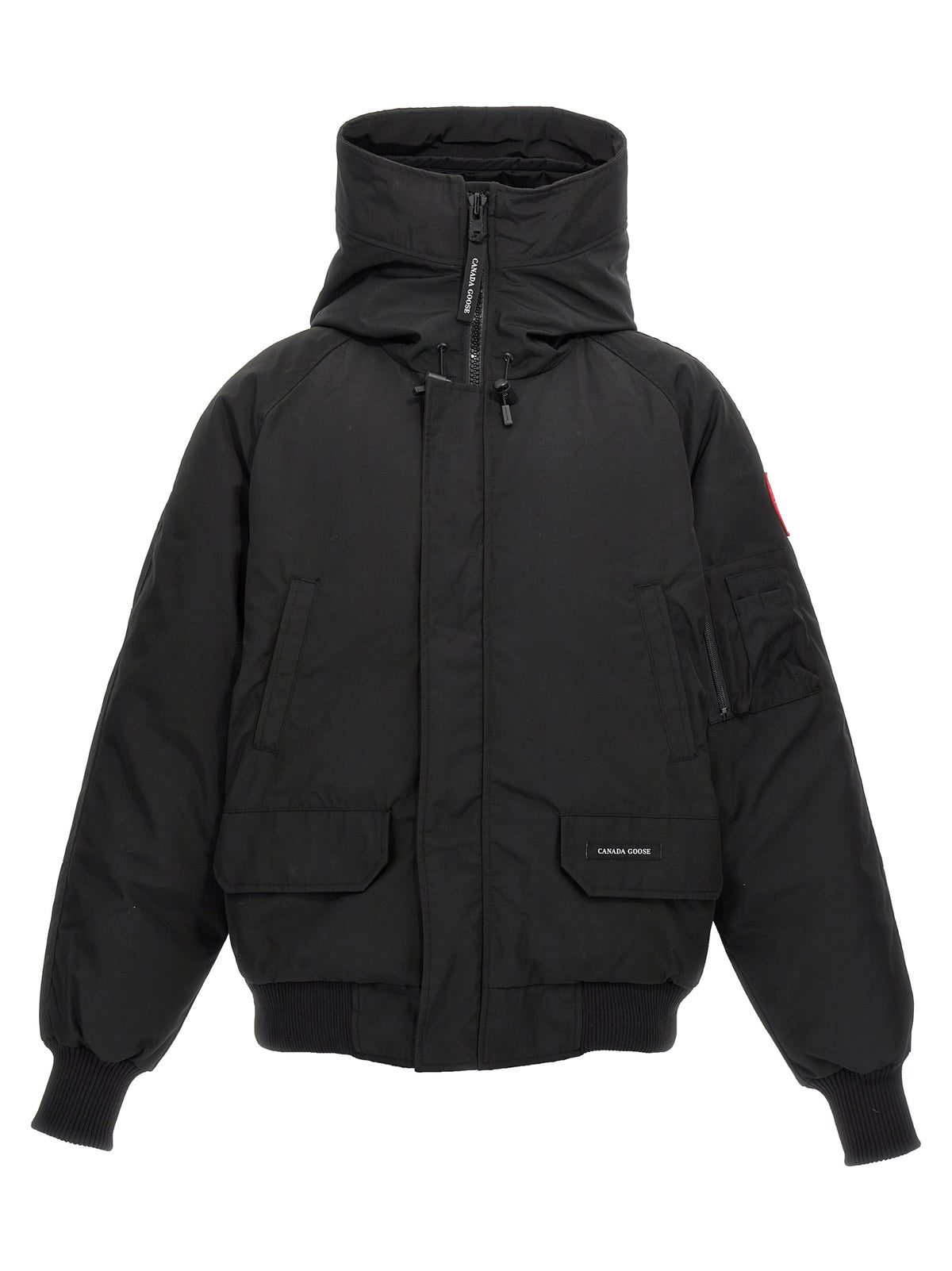Black Polyester Bomber