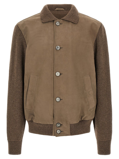 Brown Calfskin Leather Jacket