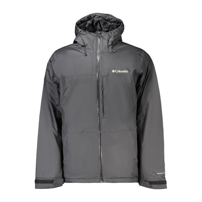 Black Polyester Men's Jacket