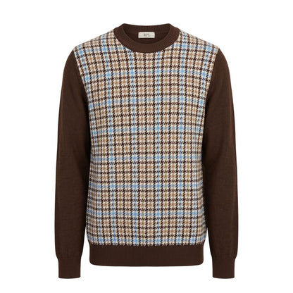 Brown Wool Men Sweater