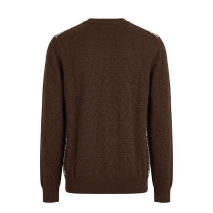 Brown Wool Men Sweater