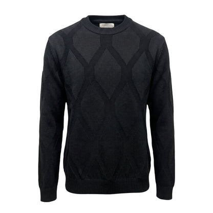 Black Wool Men Sweater