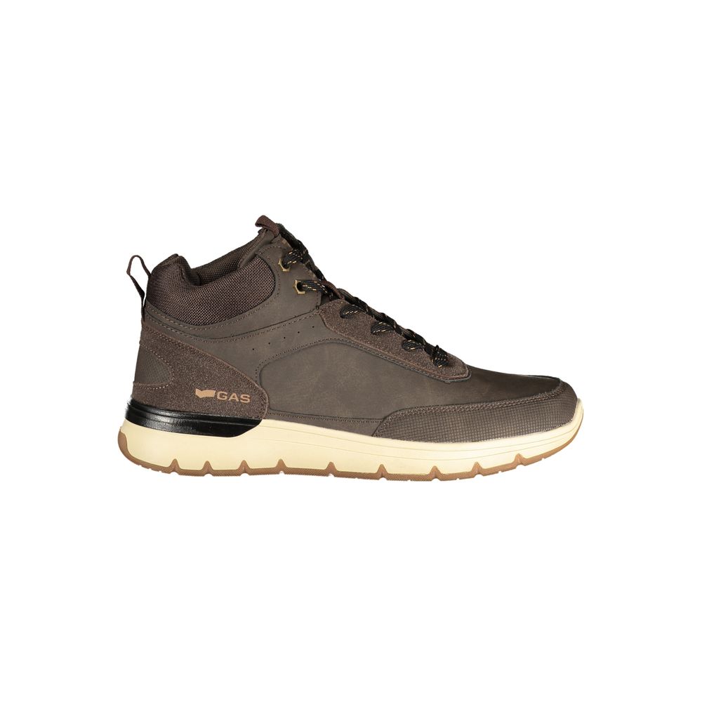 Brown Polyester Ankle Boots