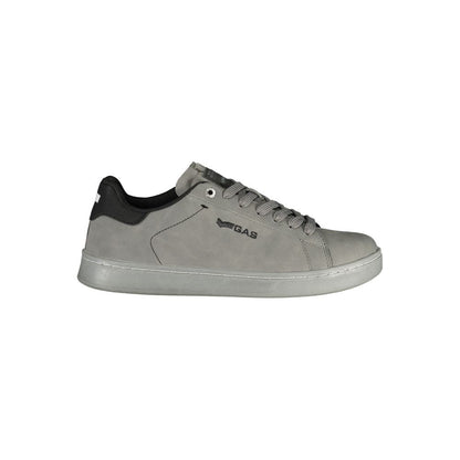 Gray Polyester Athletic Sneakers