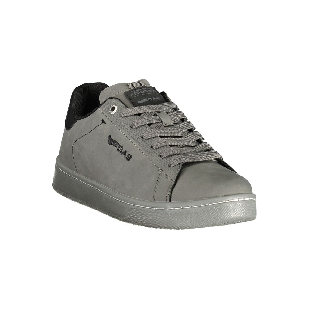 Gray Polyester Athletic Sneakers