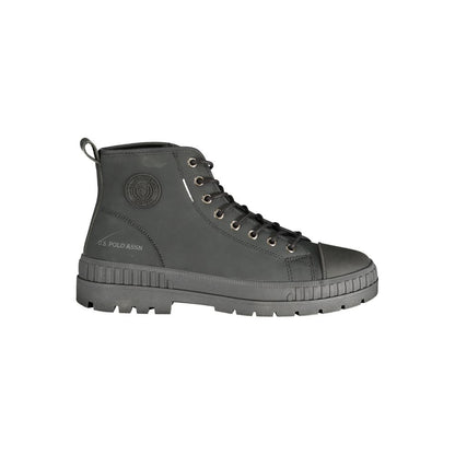 Black Polyurethane Men's Boot