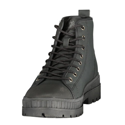 Black Polyurethane Men's Boot
