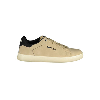 Beige Polyester Athletic Sneakers